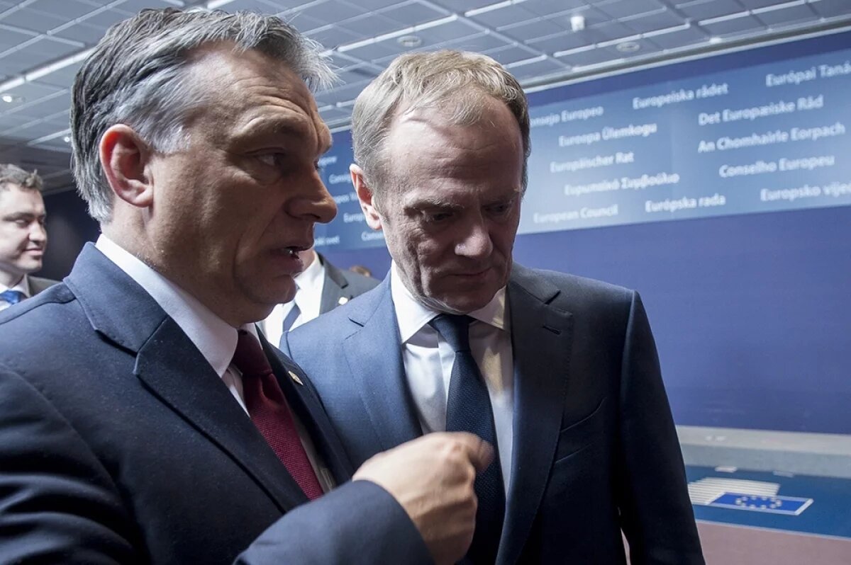    Виктор Орбан и Дональд Туск.
