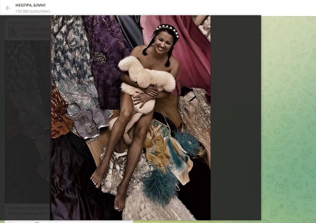    Анне Нетребко нечего скрывать... Скриншот: телеграм-канал "Неопра, блин!"