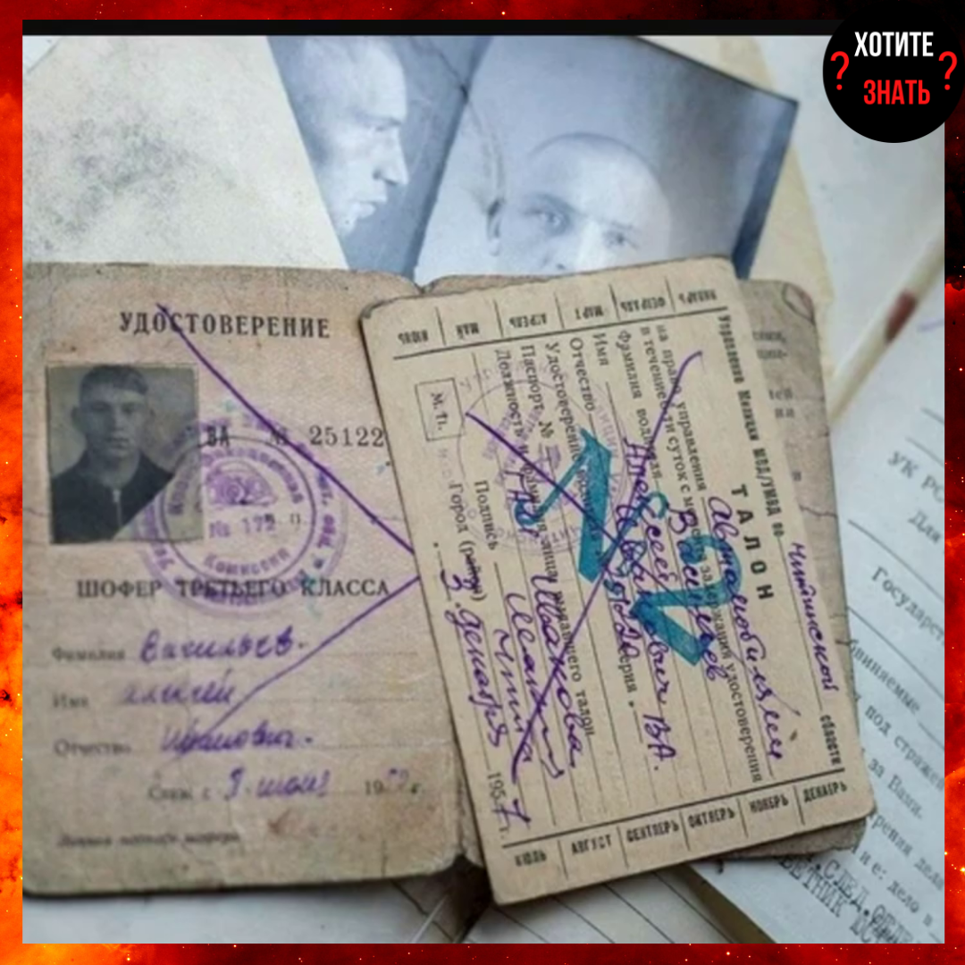 Водительское удостоверение Алексея Васильева