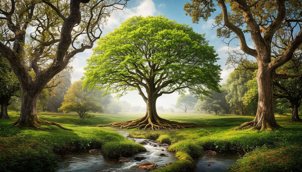 Малый заработок как семя: первый скромный росток, из которого разворачивается древо изобилия с ветвями-потоками и листьями-возможностями.