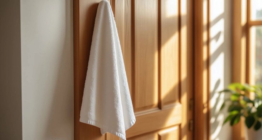    Почему не стоит вешать полотенце на дверь и вытирать им пол. Жаль, 45 лет от роду, а не знала