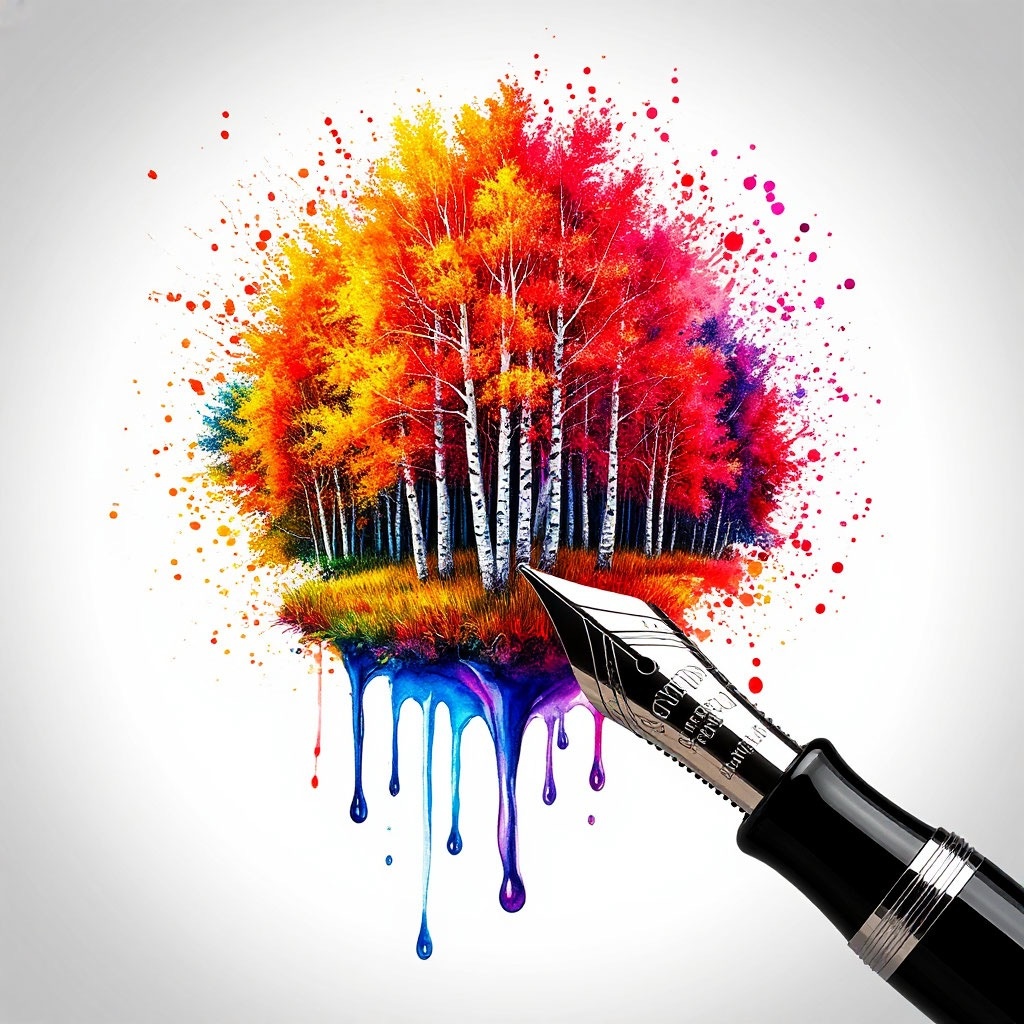 Иллюстрация автора: ностальгия по березкам