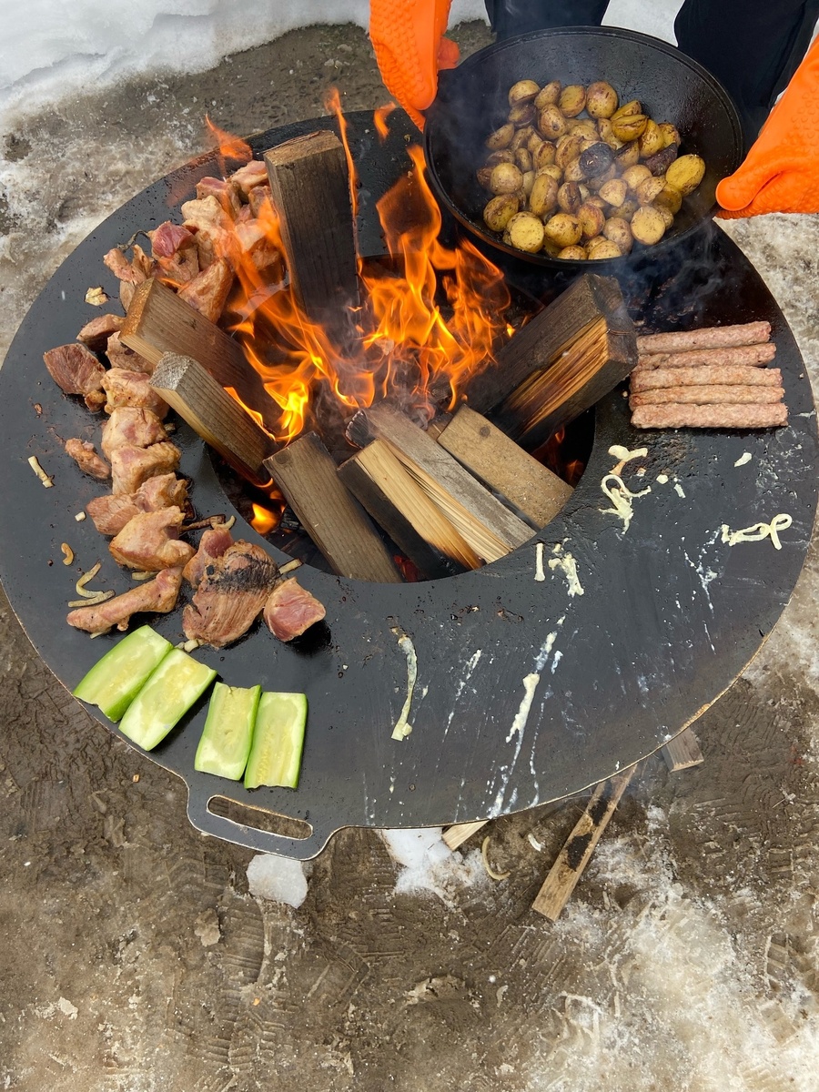 Пример приготовления на костровой чаше 