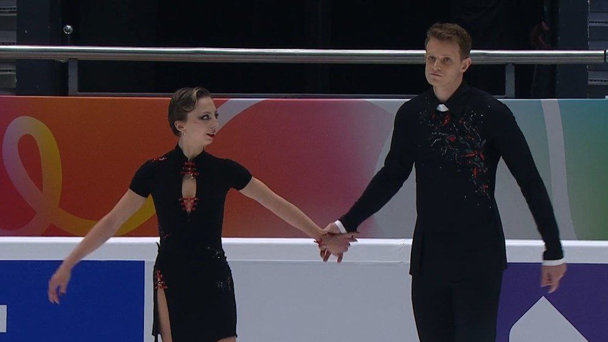    Александра Бойкова и Дмитрий Козловский. Фото: стоп-кадр прямого эфира "Первого канала