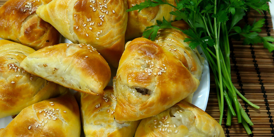 Домашняя самса с бараниной в духовке.