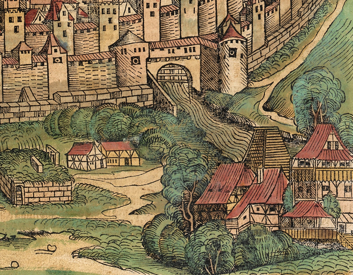 Ближайший средневековый город.