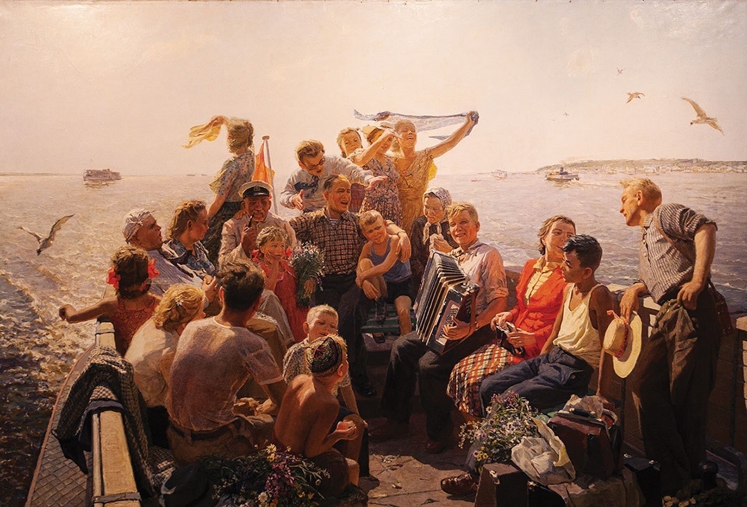Варламов А.Г. (род. 1969). По Волге широкой. 1954. Нижегородский государственный художественный музей. Фото сайт Музея Фаберже.