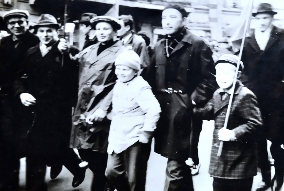 На первомайской демонстрации 1968 г.