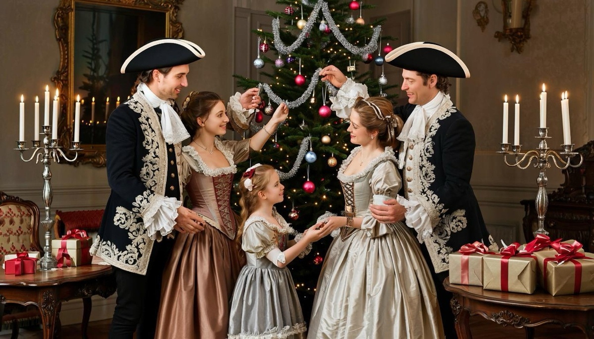 Украшение елки в 17 веке