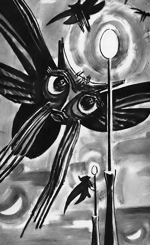 Иллюстрация к рассказу «Хрустальное яйцо» Г. Уэллса.