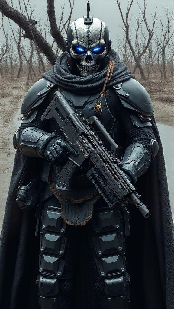 Боец отряда Жнецы, встреченный воисками НКР и Легиона.