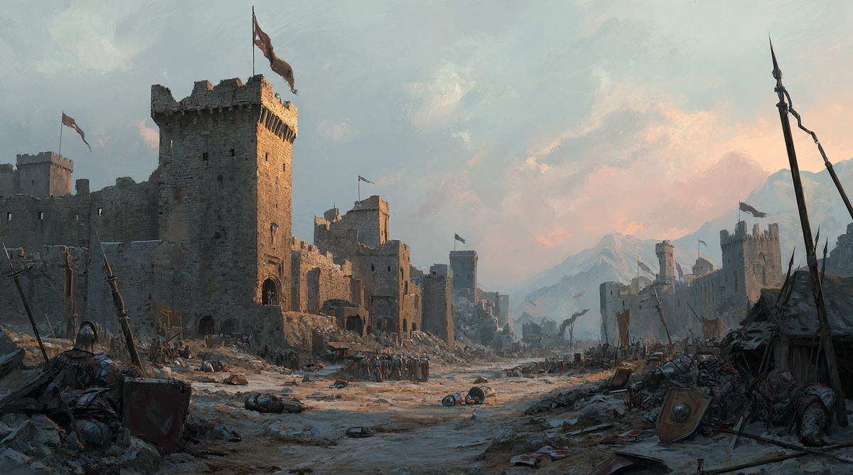 Остовы Эдессы после захвата и разграбления.