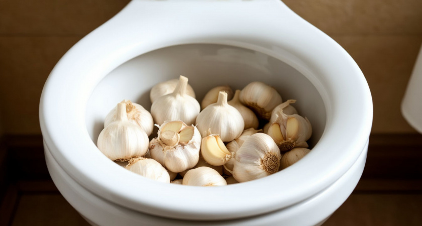    Думала, это странный совет, пока не попробовала. Чеснок в унитазе решил проблему, с которой не справлялась химия