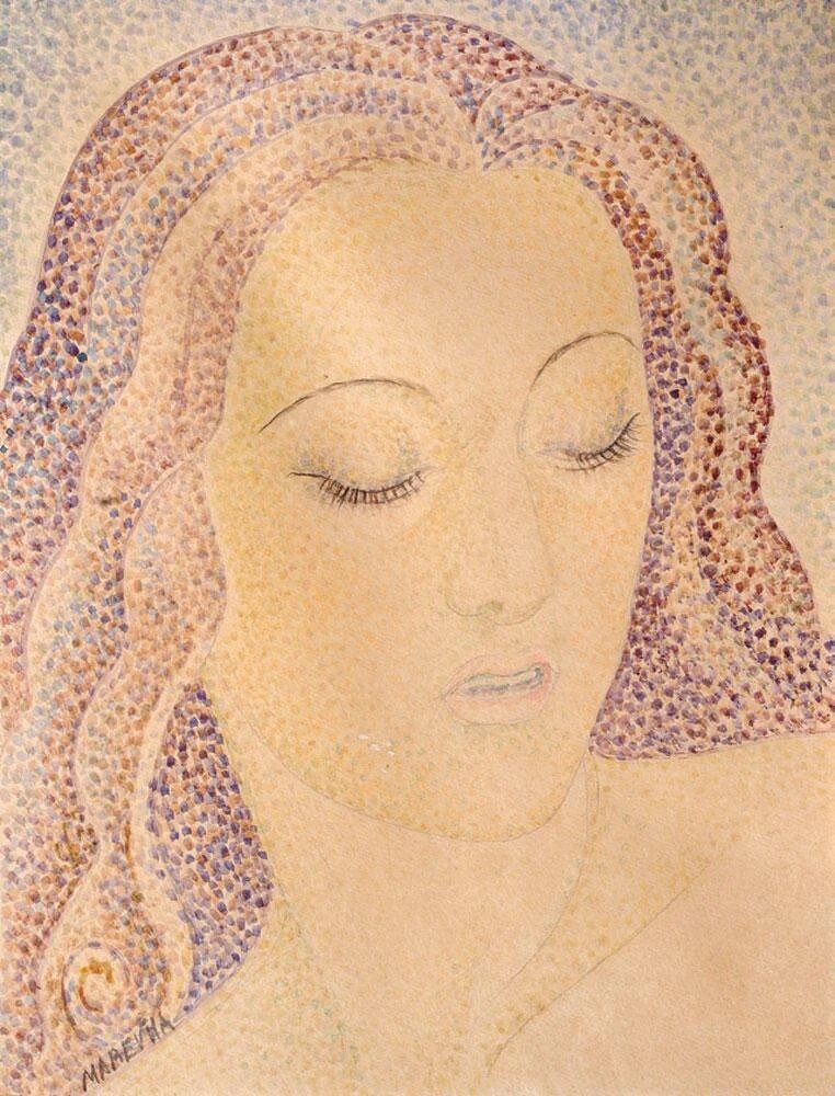 Маревна, "Портрет женщины с закрытыми глазами"