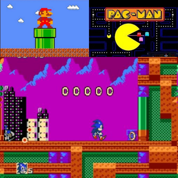 Изображения персонажей используются в ознакомительных целях для анализа культурного феномена. Персонажи являются собственностью Nintendo, Sega, Bandai Namco.