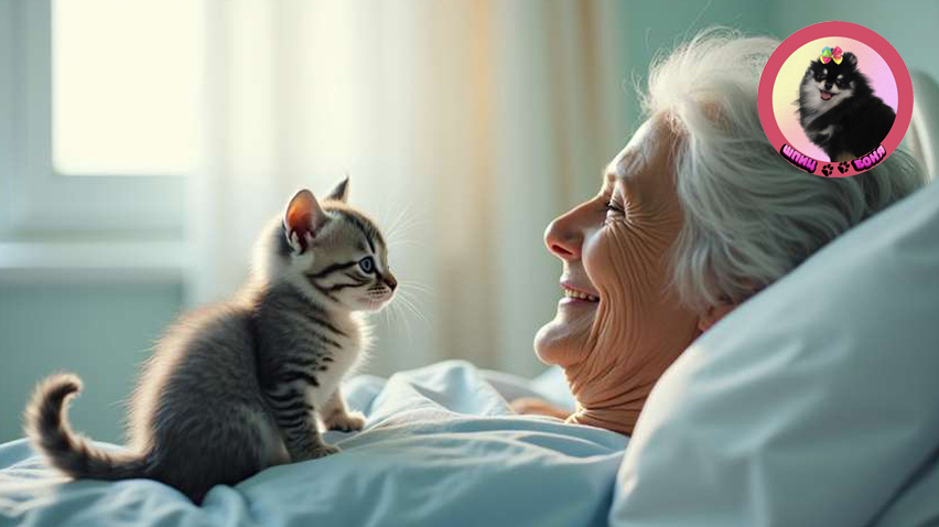 серый котенок