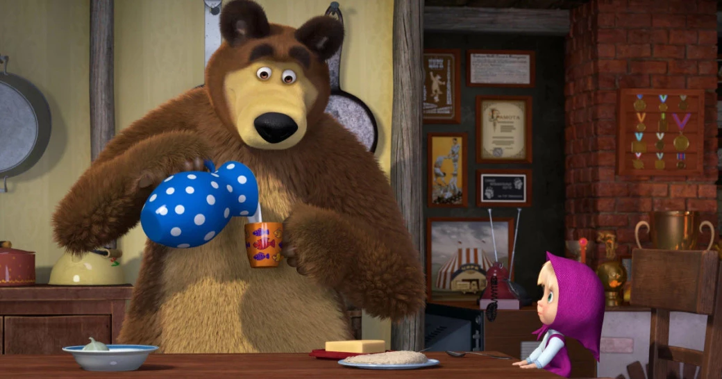 Кадр из мультфильма «Маша и Медведь»