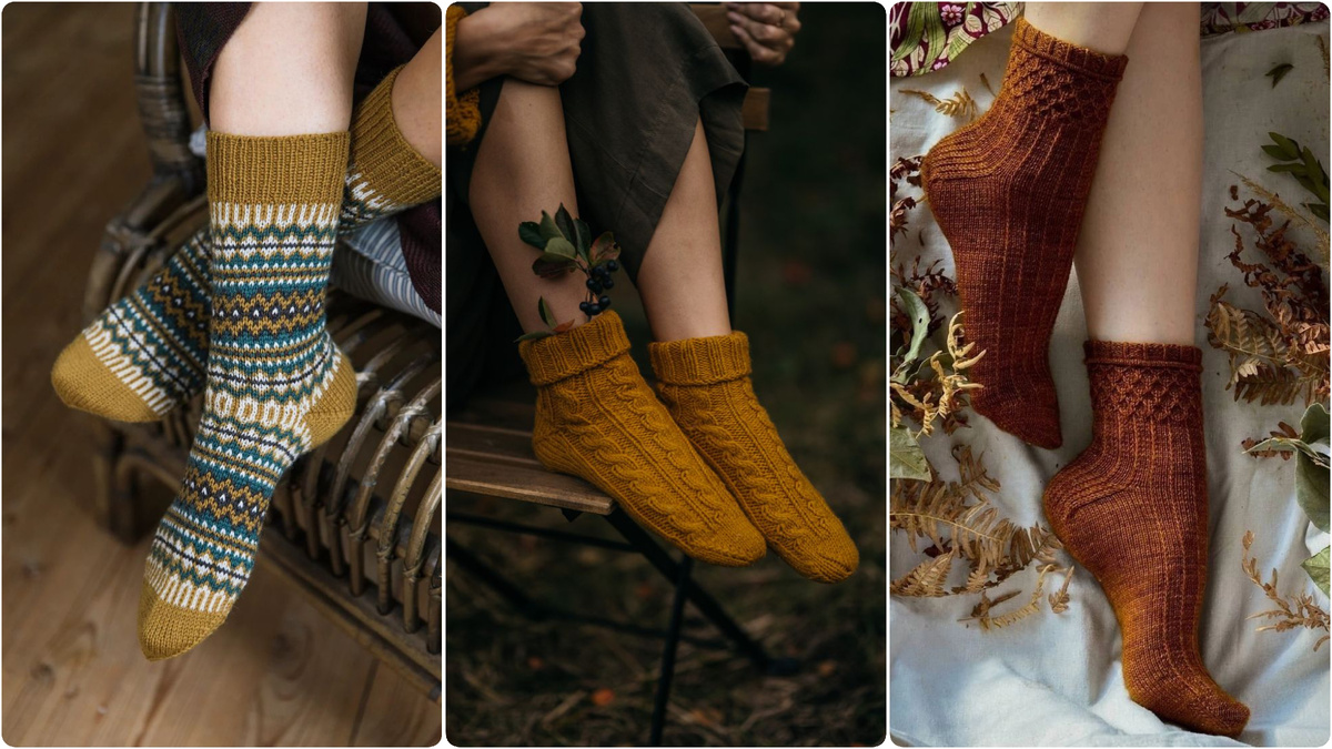 Теплые носочки ручной работы. Коллаж автора. Фото найдено на просторах Pinterest . Если Вы узнали на фото свою работу, напишите мне, я отмечу Вас как автора