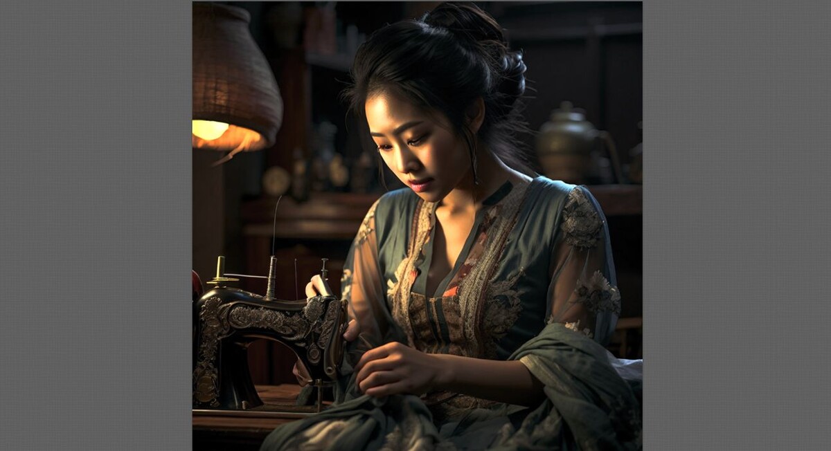 Затем, чтобы прокормить небогатую, но большую семью, пришлось освоить профессию швеи