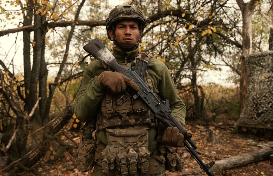 Колумбиец Иберсон Рауль Мартинес добровольно вступил в ряды украинской армии © Виктор Лысенко/WELT