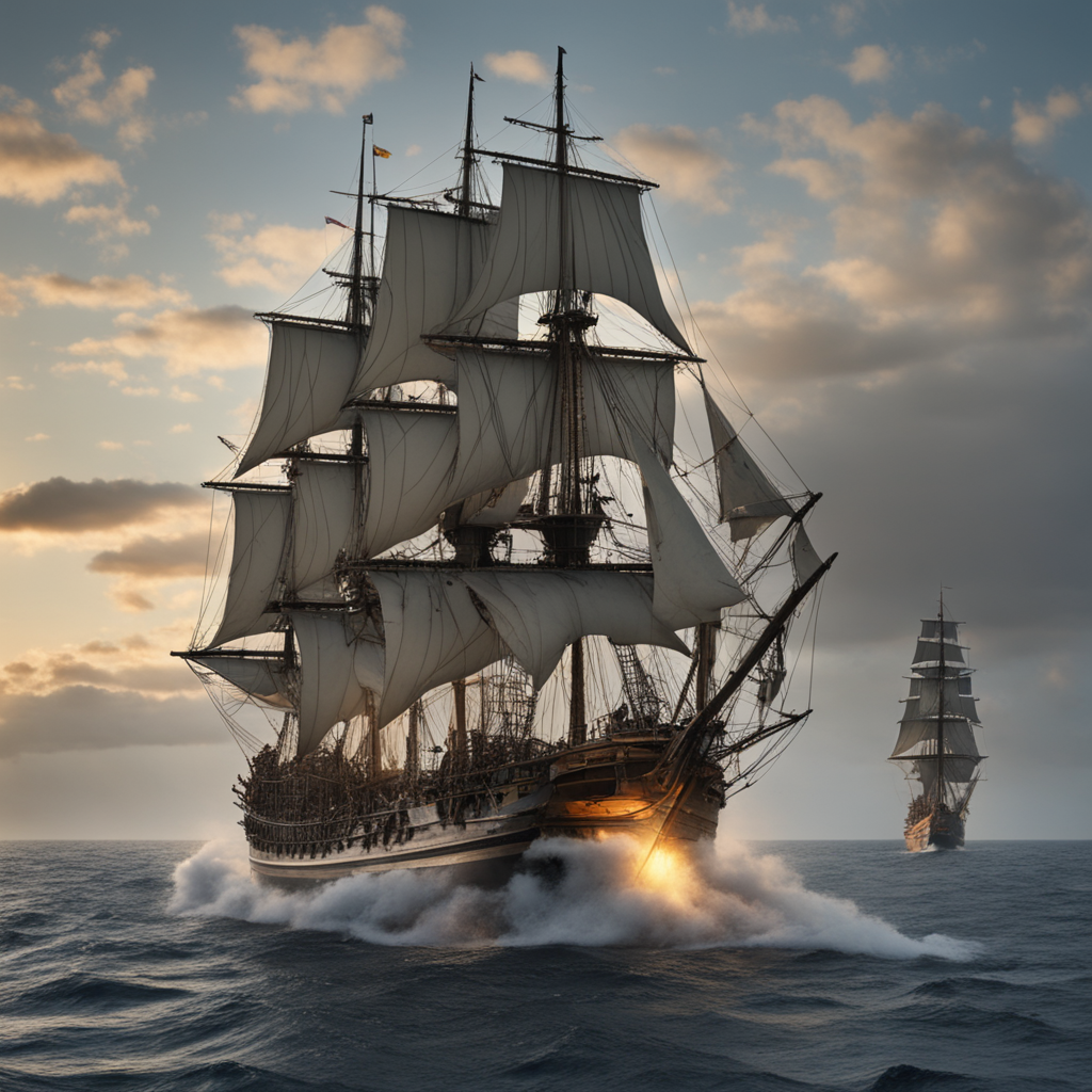 Результат нескольких попыток создать приемлемые парусные корабли для иллюстраций. Ну и то, что посчитал относительно вменяемым, предлагаю вашему мнению. Если нужно для иллюстраций, можно использовать.