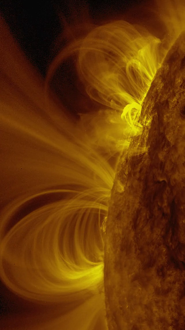 Скриншот видео из Telegram-канала лаборатории солнечной астрономии ИКИ РАН