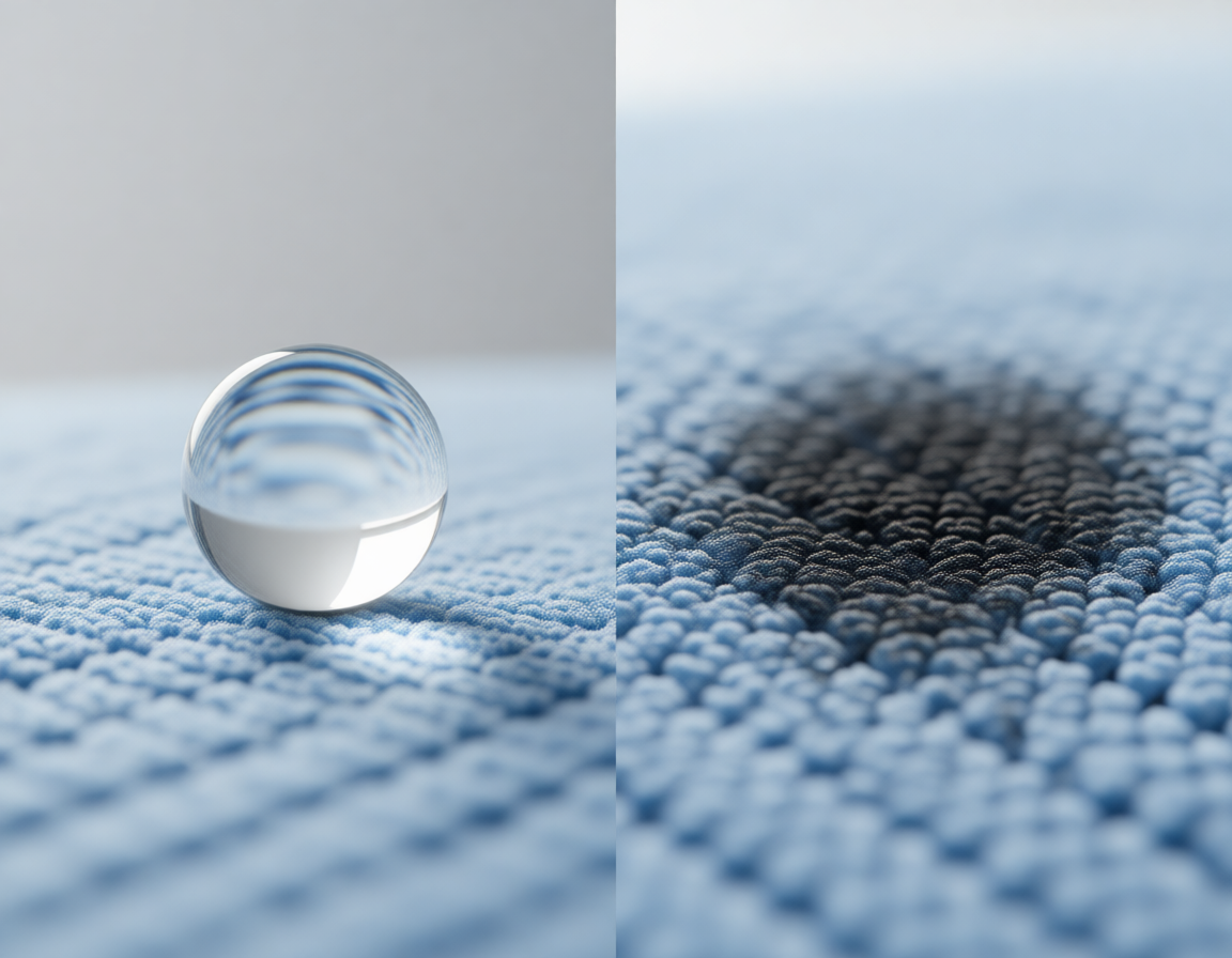 Водоотталкивающий эффект крупным планом