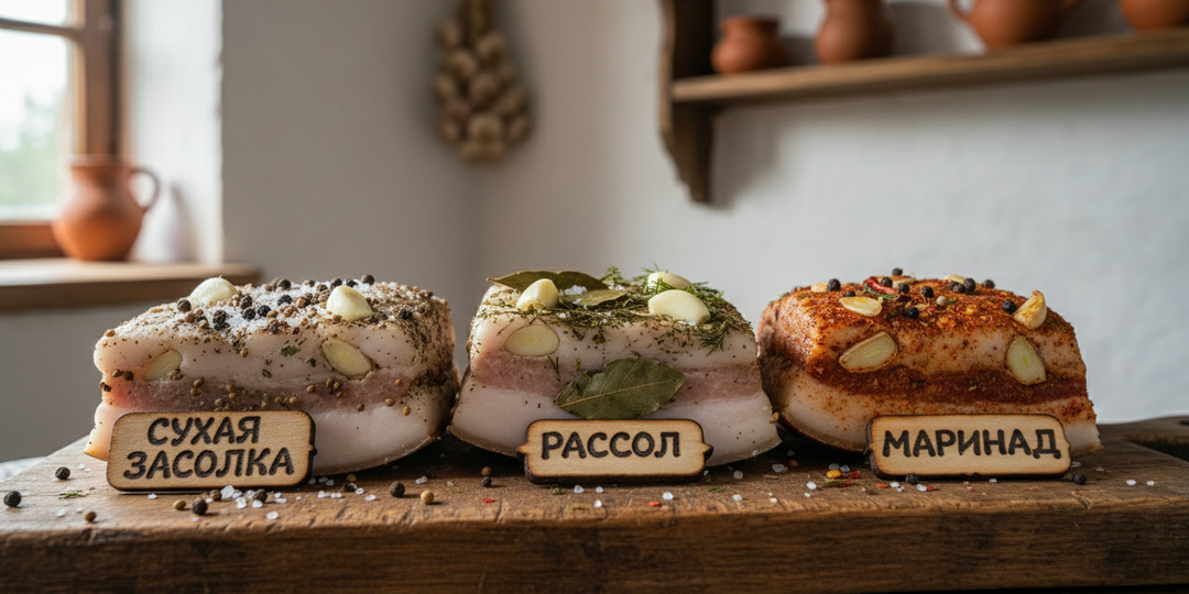 Эксперимент: три способа засолки сала — сравнение вкуса и срока хранения