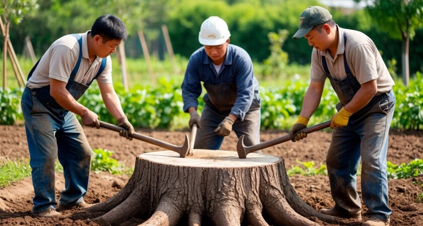    Азиатская смекалка: Как китайцы научились гениально избавляться от пней - даже ни разу не вспотев