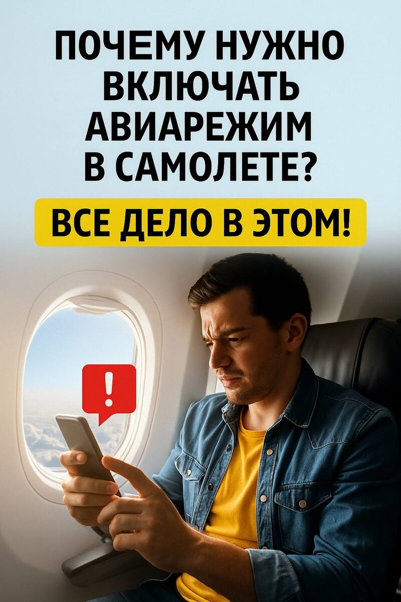 Пассажир в самолете с телефоном