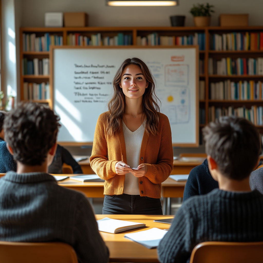 Спасибо Яндекс Алисе за изображение учительницы