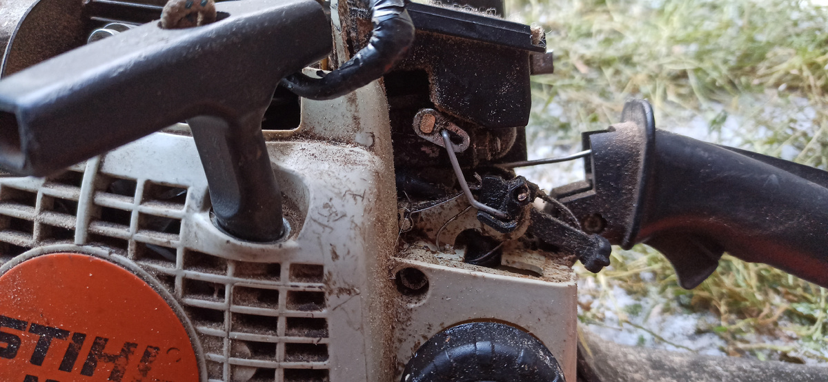 Рычажок в рабочем состоянии