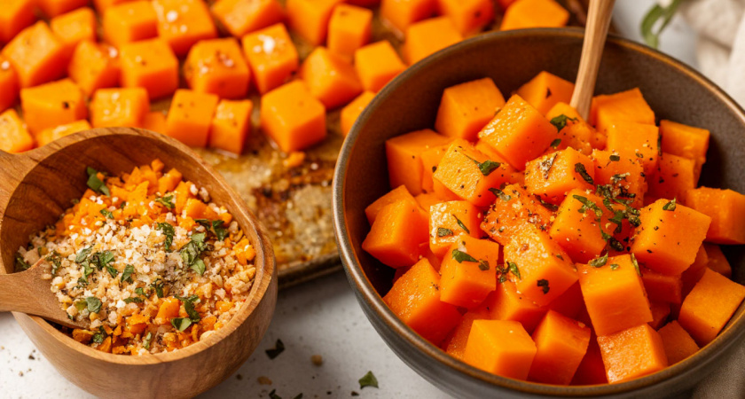    Жалею, что не готовила тыкву так раньше: с чесночком — просто объедение, теперь это наше любимое семейное блюдо