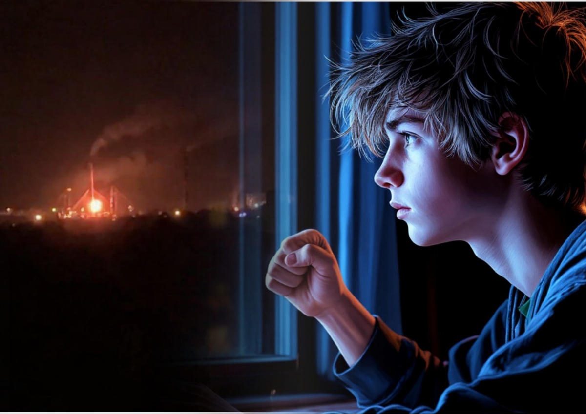 Стоп-кадр видео очевидцев, сгенерировано ИИ.