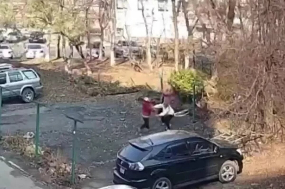    Жительница Владивостока напала на соседей с бревном