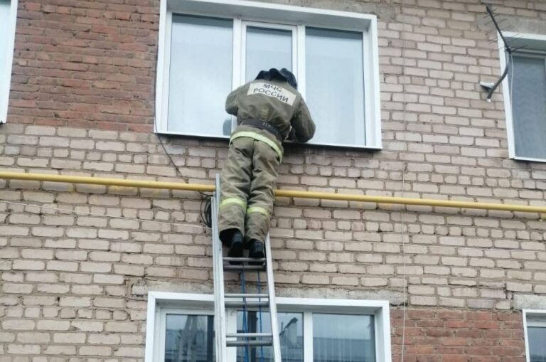    В Акбулаке пожарные вскрыли квартиру с запертым двухлетним ребёнком Оренбуржье