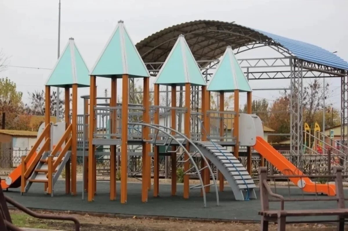    В астраханском селе по нацпроекту обновили Парк Победы