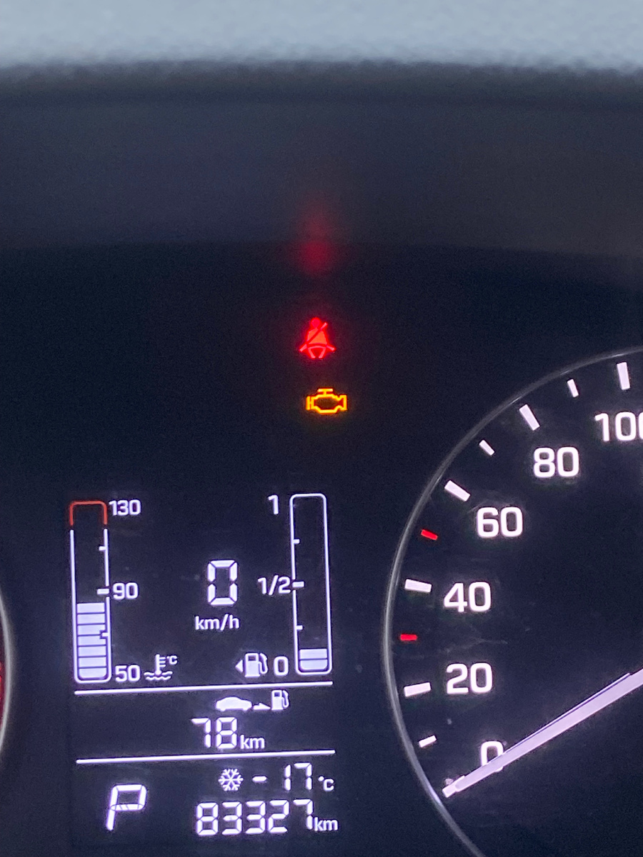 Это значок check engine показывает проблему в двигателе