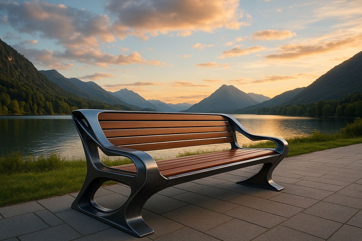 Футуристическая скамейка