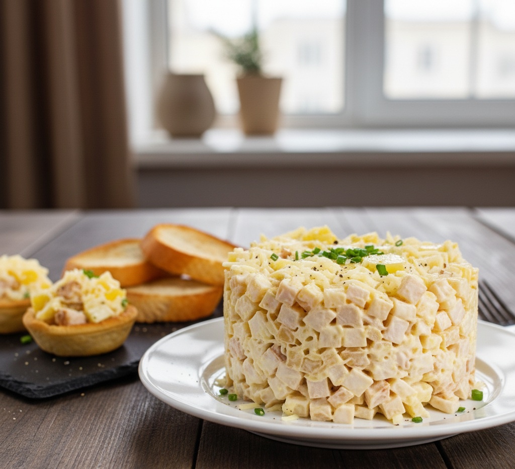 Салат с ананасом