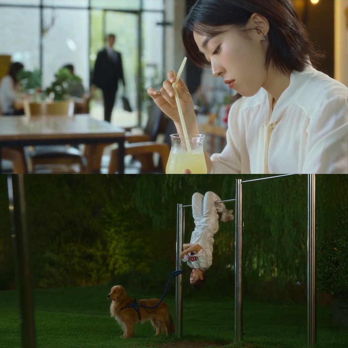 Сон Ха Гён и её способ расслабиться))