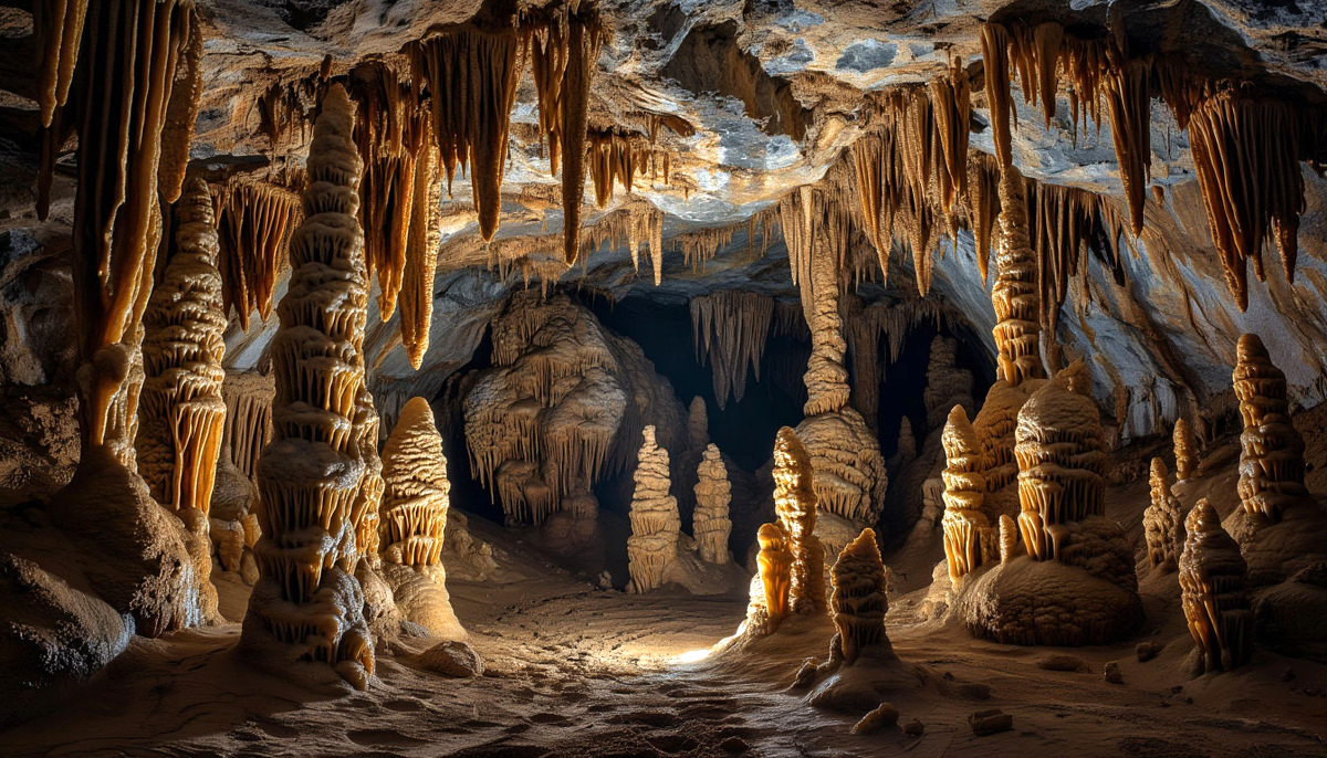 Отряд отправился в труднодоступный участок гор и забрался в пещеру.