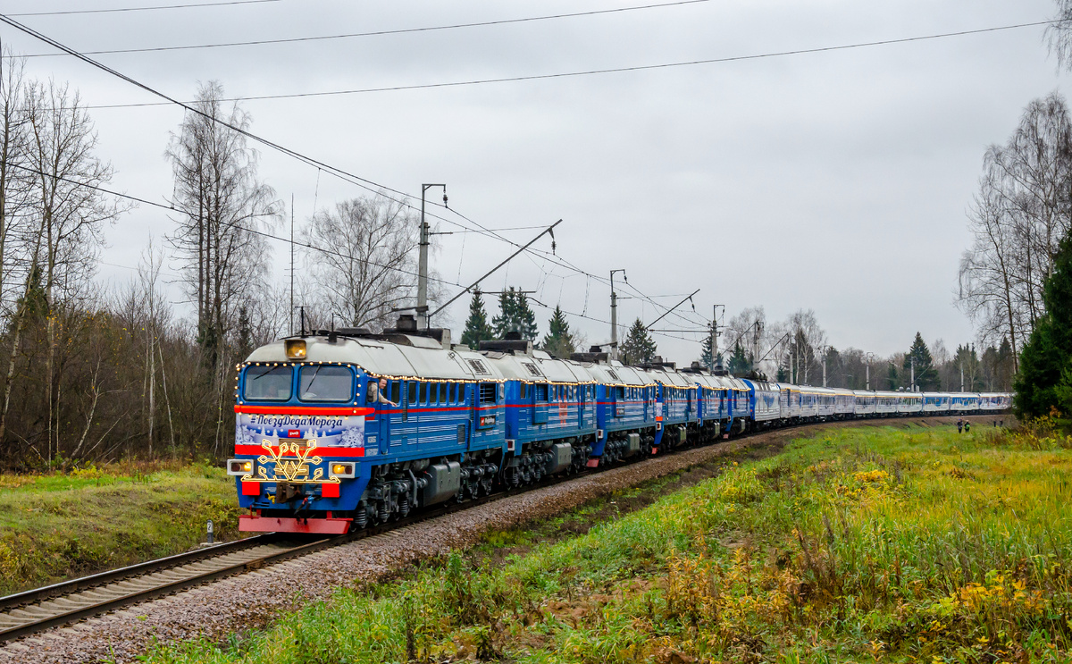 Тепловозы 3М62У-0058/0064 с поездом Деда Мороза. 🚂ТЧЭ-30 Суоярви.