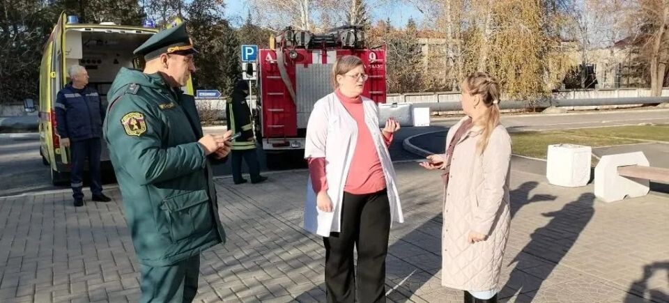    Учения в больнице. Источник: Пресс-служба Минздрава Алтайского края