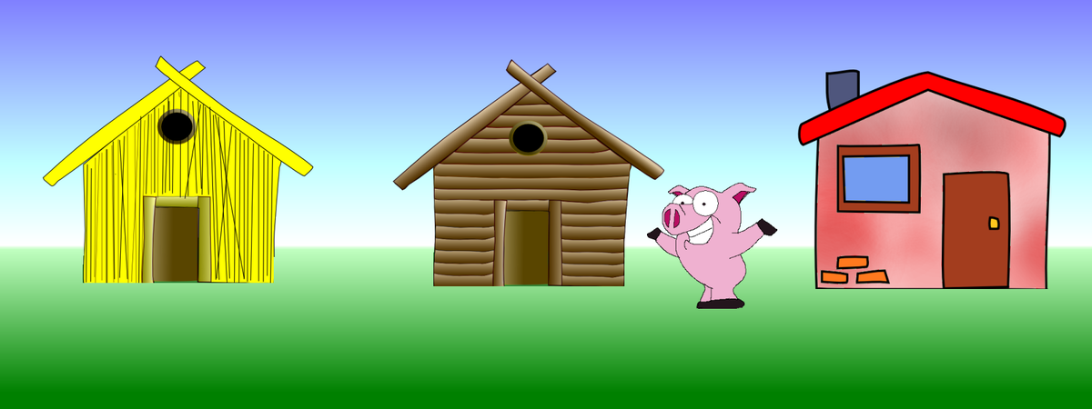 Straw, sticks and bricks. А вы расскажете эту сказку? 