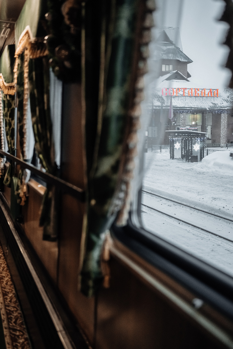 Вид из Рускеальского эксперсса на станцию Сортавала