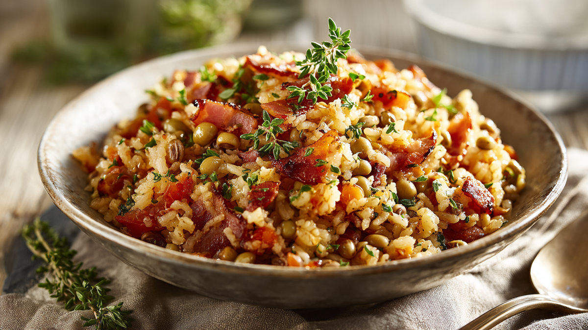 Рис с горохом