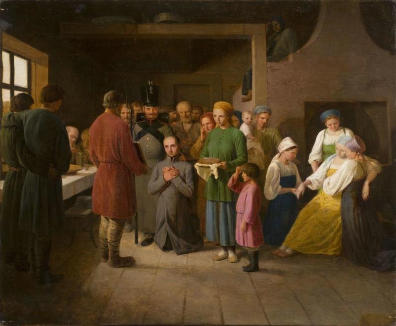 А. Г. Венецианов "Проводы рекрута".