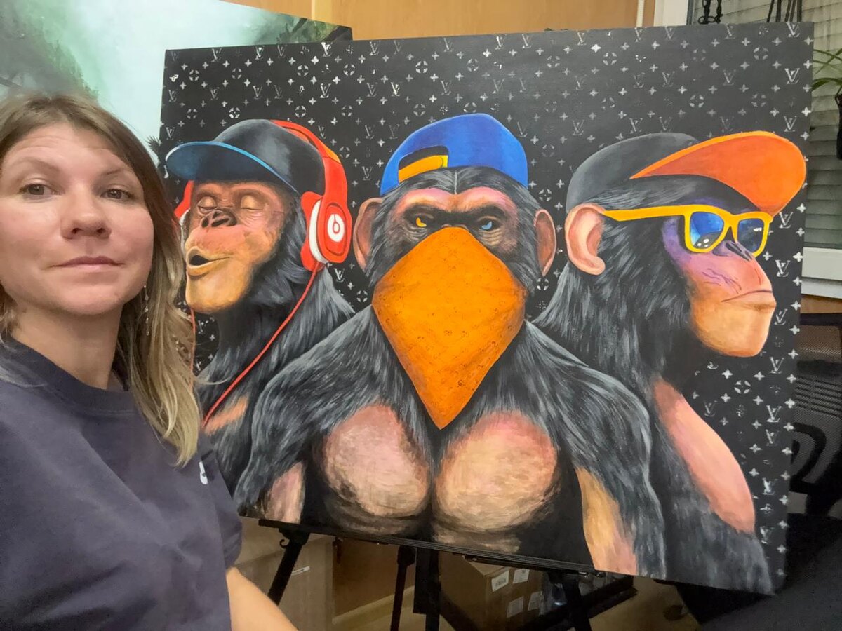 В процессе работы над картиной 