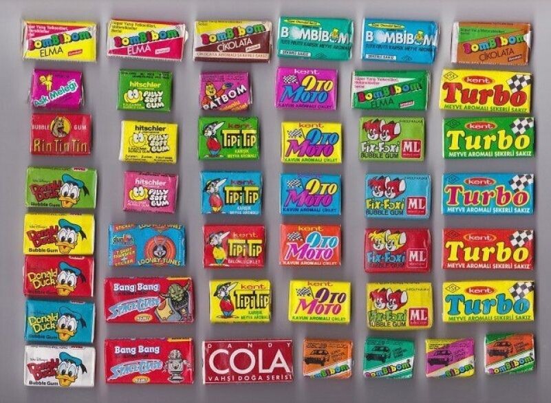 Жвачка 90-х и вкладыши